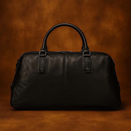 Sac de voyage en cuir noir | AALBORG