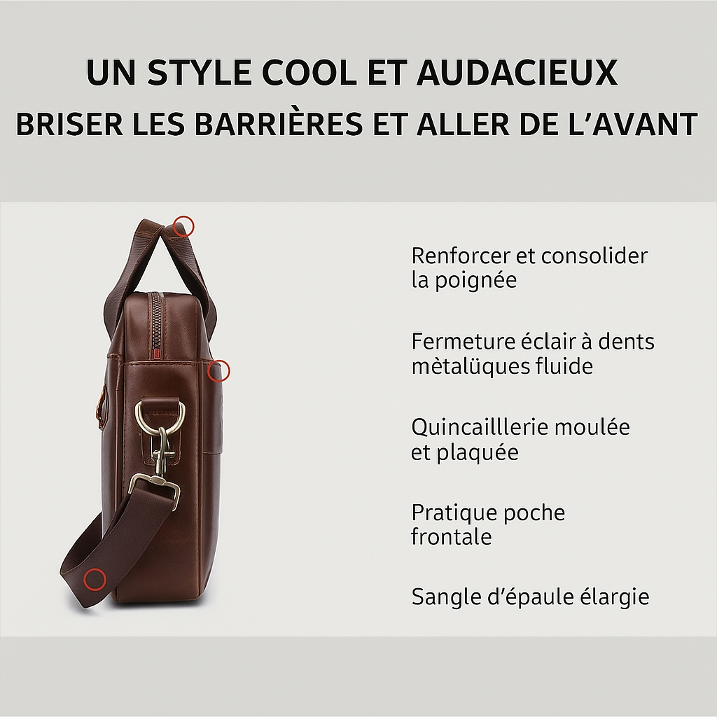 Sacoche en cuir à bandoulière | CHICAGO