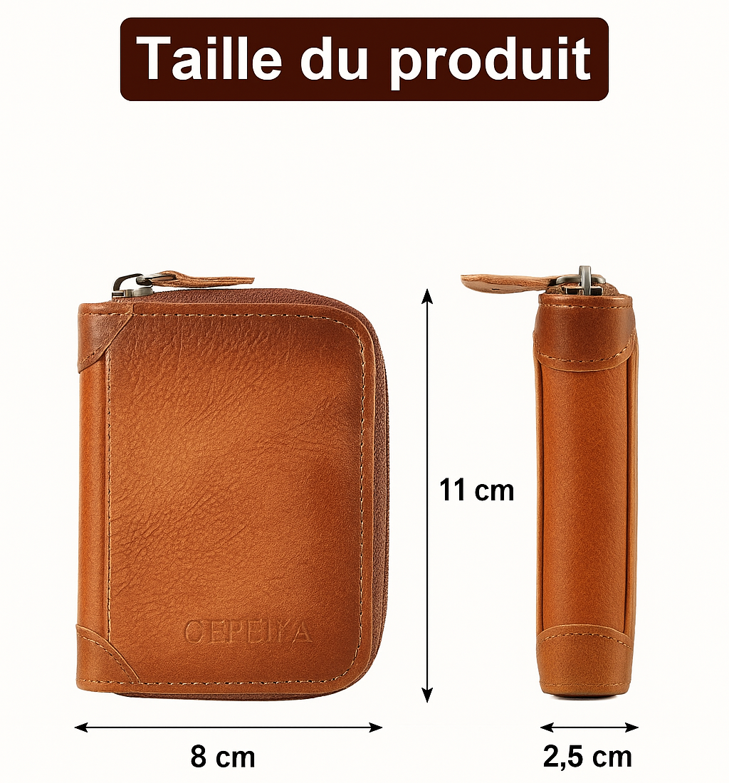 Portefeuilles en cuir avec protection RFID pour hommes | HUDSON