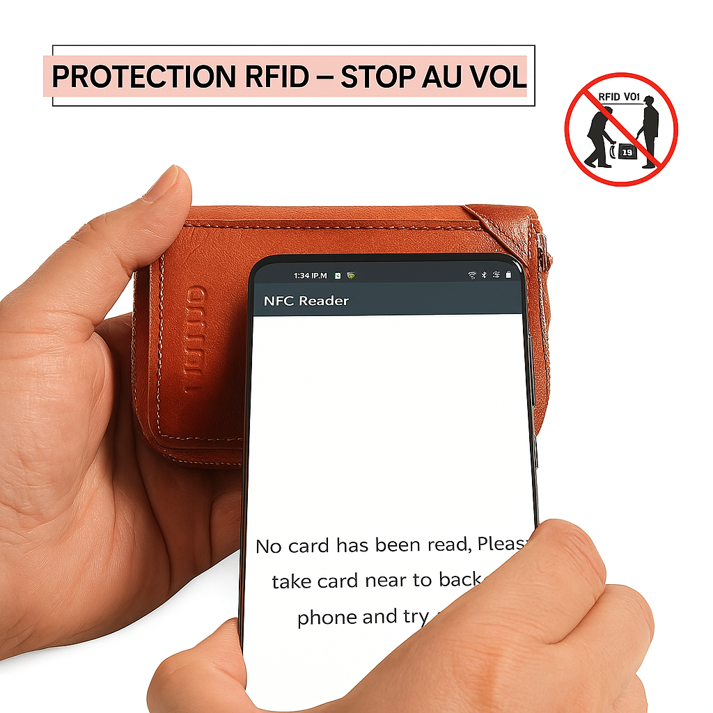 Portefeuilles en cuir avec protection RFID pour hommes | HUDSON