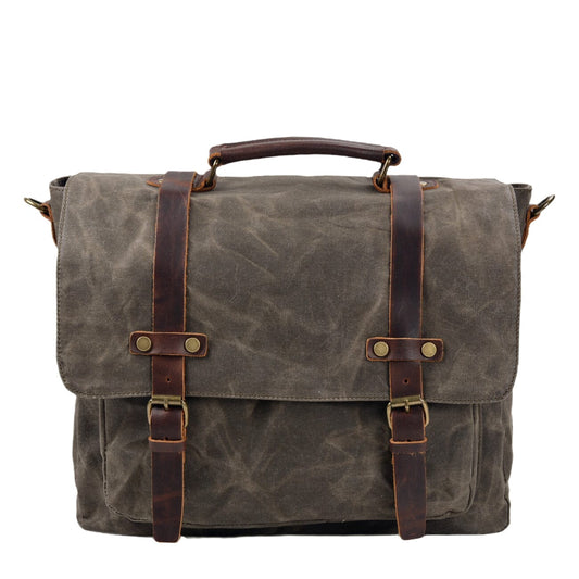 Sac messager en toile et cuir | VANCOUVER