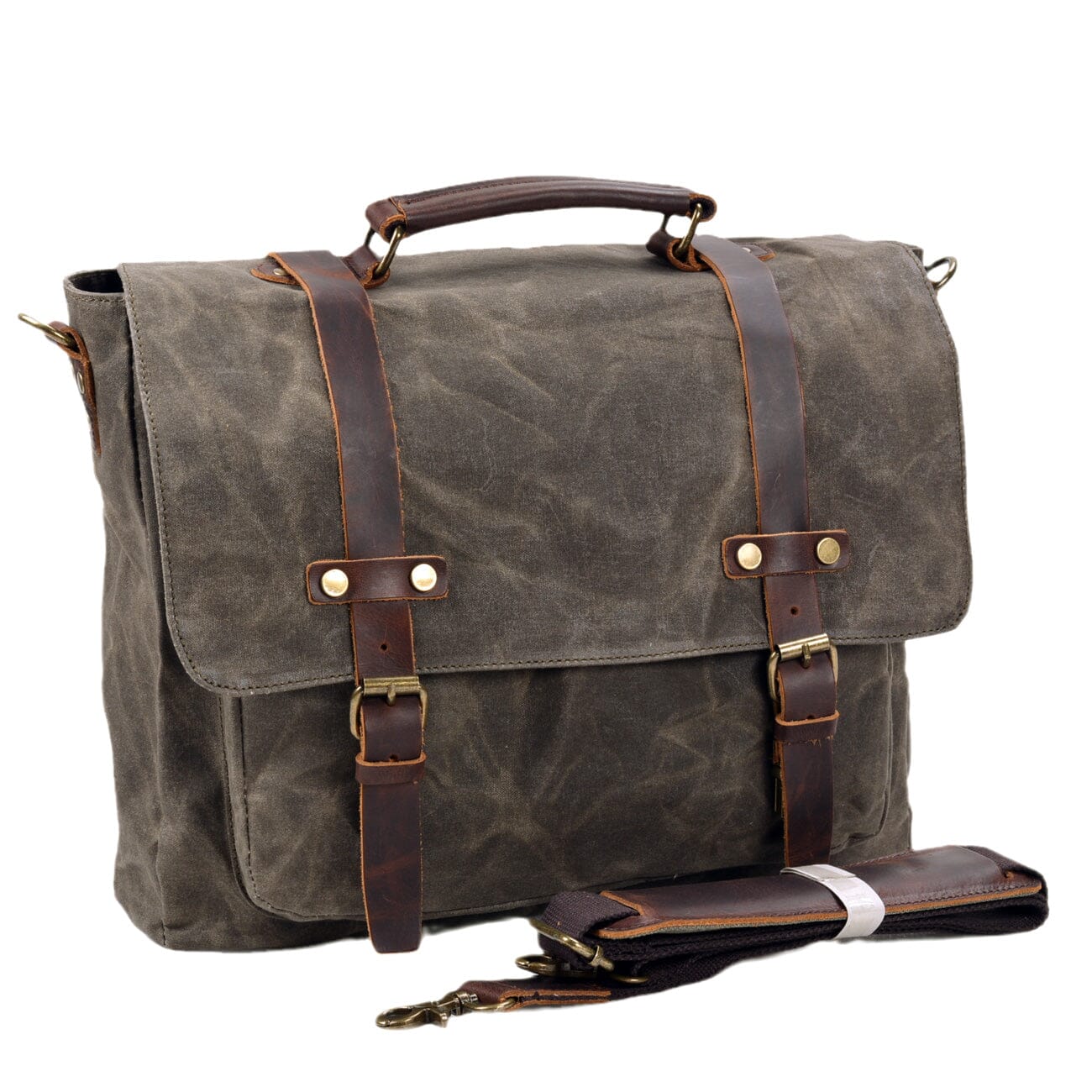 Sac messager en toile et cuir | VANCOUVER