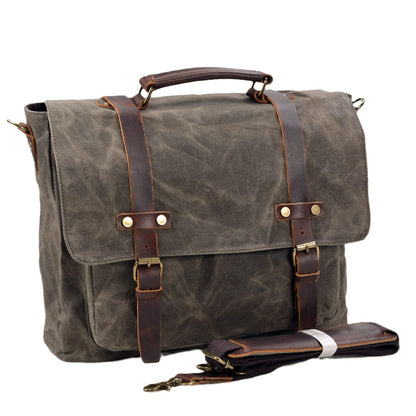 Sac messager en toile et cuir | VANCOUVER