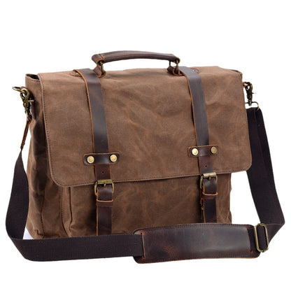 Sac messager en toile et cuir | VANCOUVER