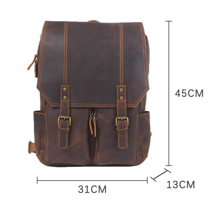 Sac à dos en cuir marron | BOSTON