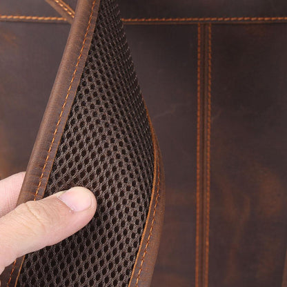 Sac à dos en cuir marron | BOSTON