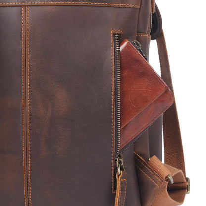 Sac à dos en cuir marron | BOSTON