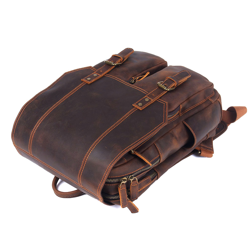 Sac à dos en cuir marron | BOSTON