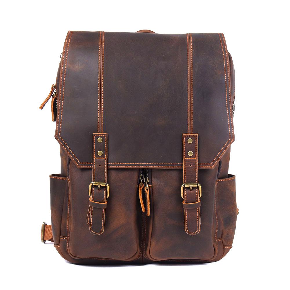 Sac à dos en cuir marron | BOSTON