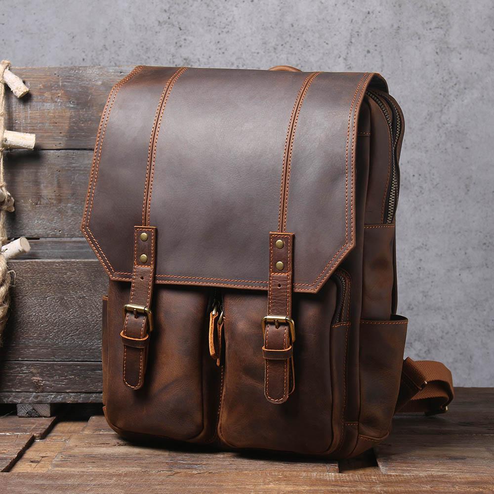 Sac à dos en cuir marron | BOSTON