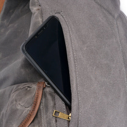 Sac à dos en toile et cuir | ROME