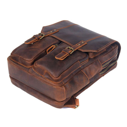 Sac à dos en cuir marron | BOSTON