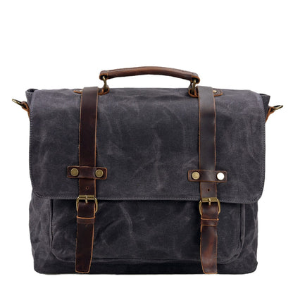 Sac messager en toile et cuir | VANCOUVER