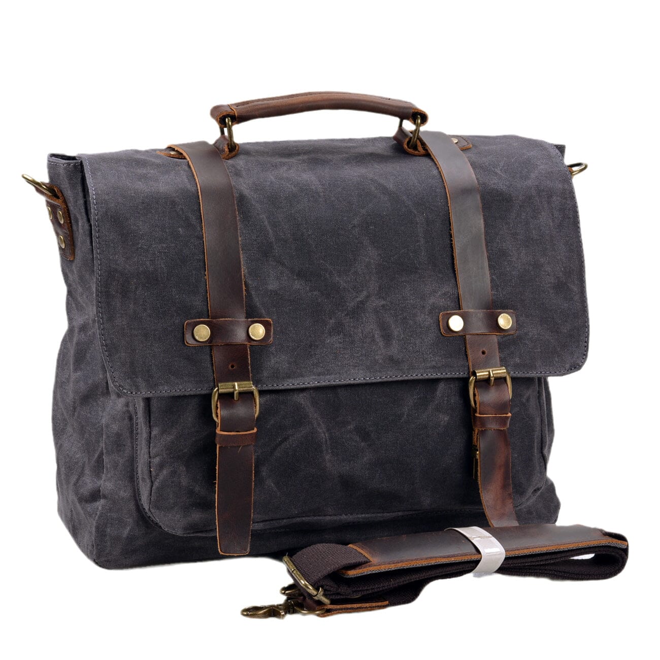Sac messager en toile et cuir | VANCOUVER