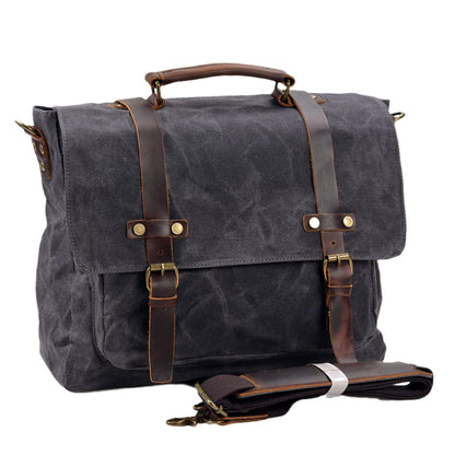 Sac messager en toile et cuir | VANCOUVER