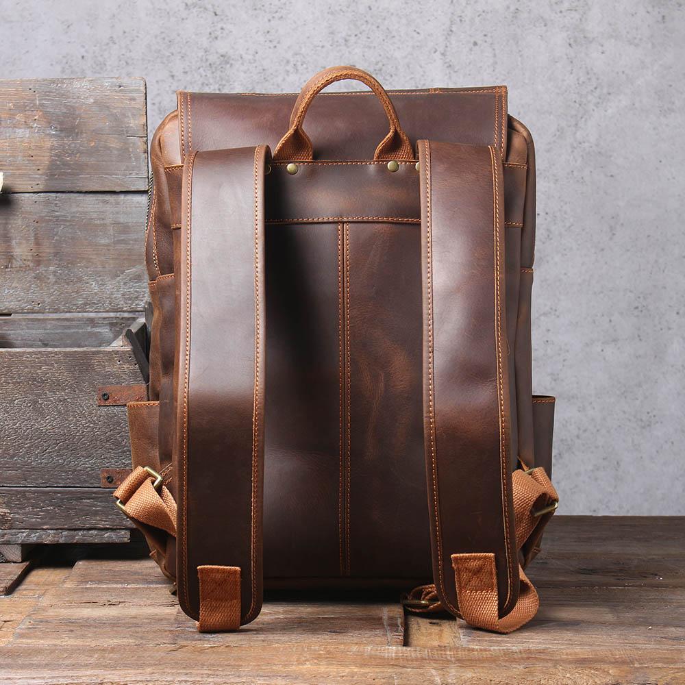 Sac à dos en cuir marron | BOSTON