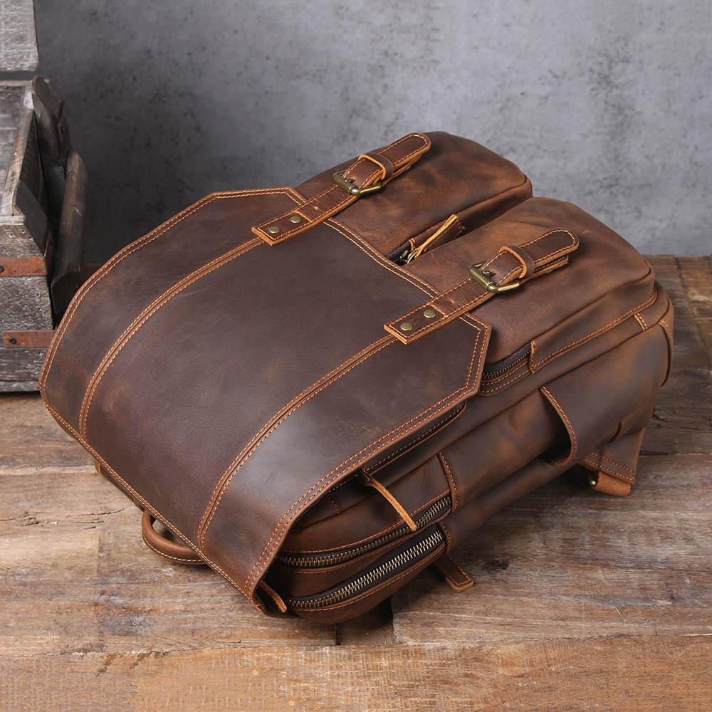 Sac à dos en cuir marron | BOSTON