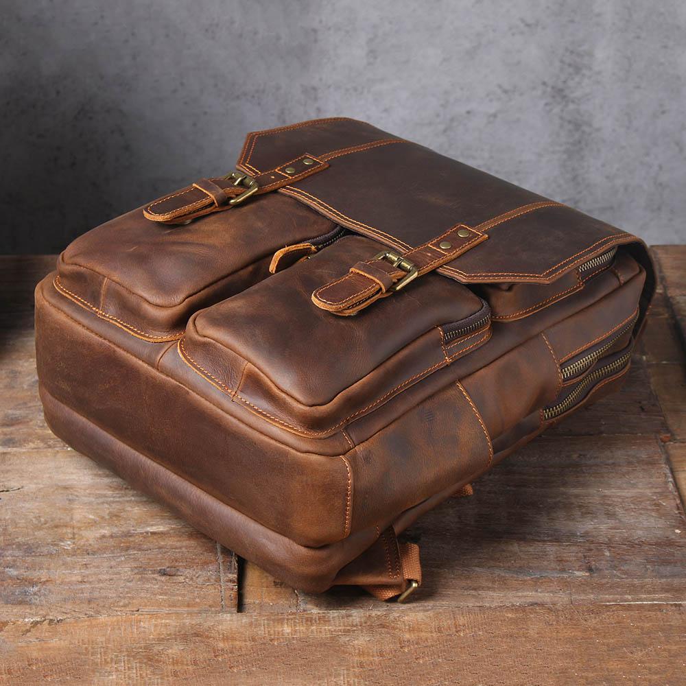 Sac à dos en cuir marron | BOSTON