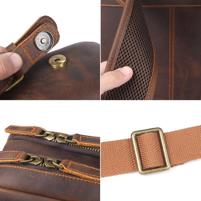 Sac à dos en cuir marron | BOSTON