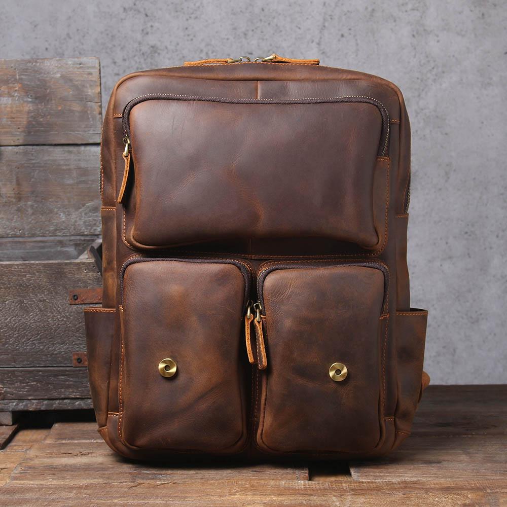 Sac à dos en cuir marron | BOSTON