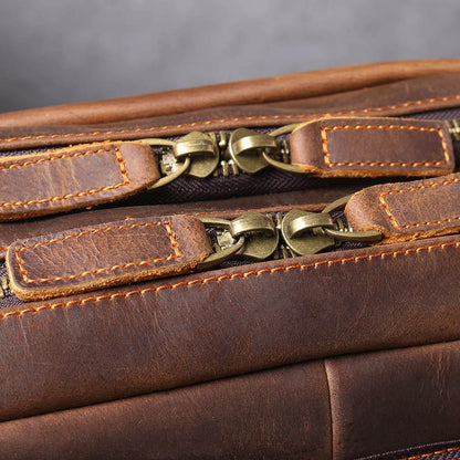 Sac à dos en cuir marron | BOSTON