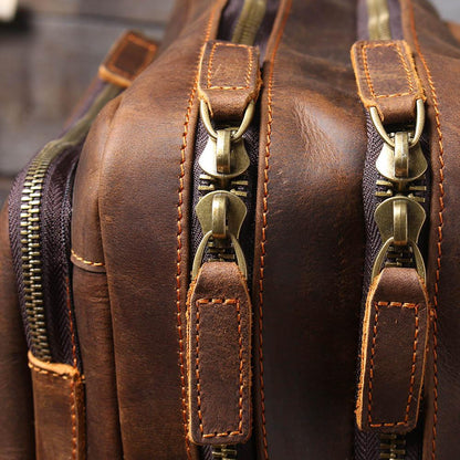 Sac à dos en cuir marron | BOSTON
