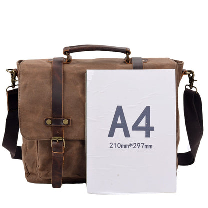 Sac messager en toile et cuir | VANCOUVER