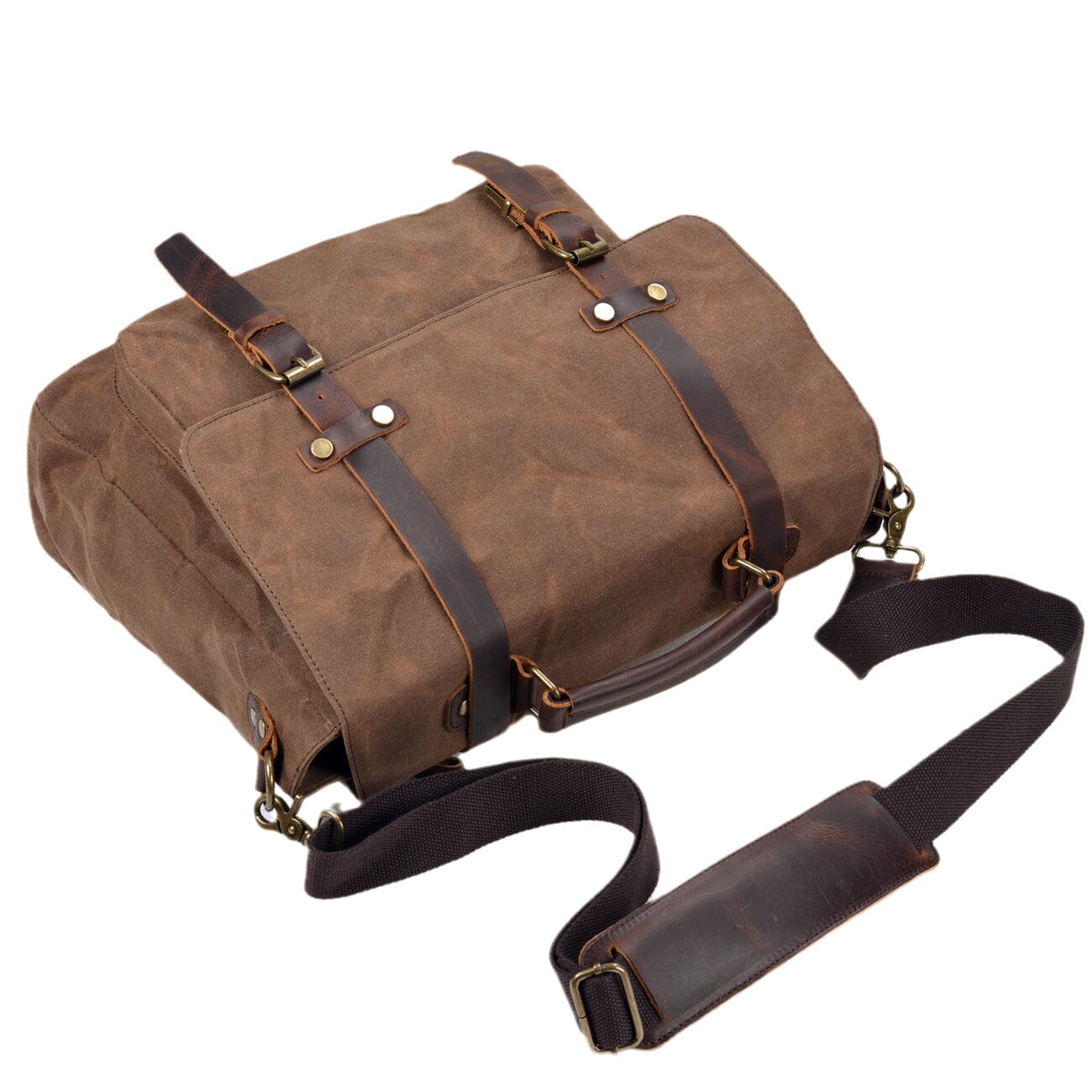 Sac messager en toile et cuir | VANCOUVER