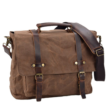 Sac messager en toile et cuir | VANCOUVER