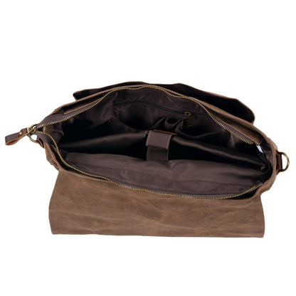 Sac messager en toile et cuir | VANCOUVER